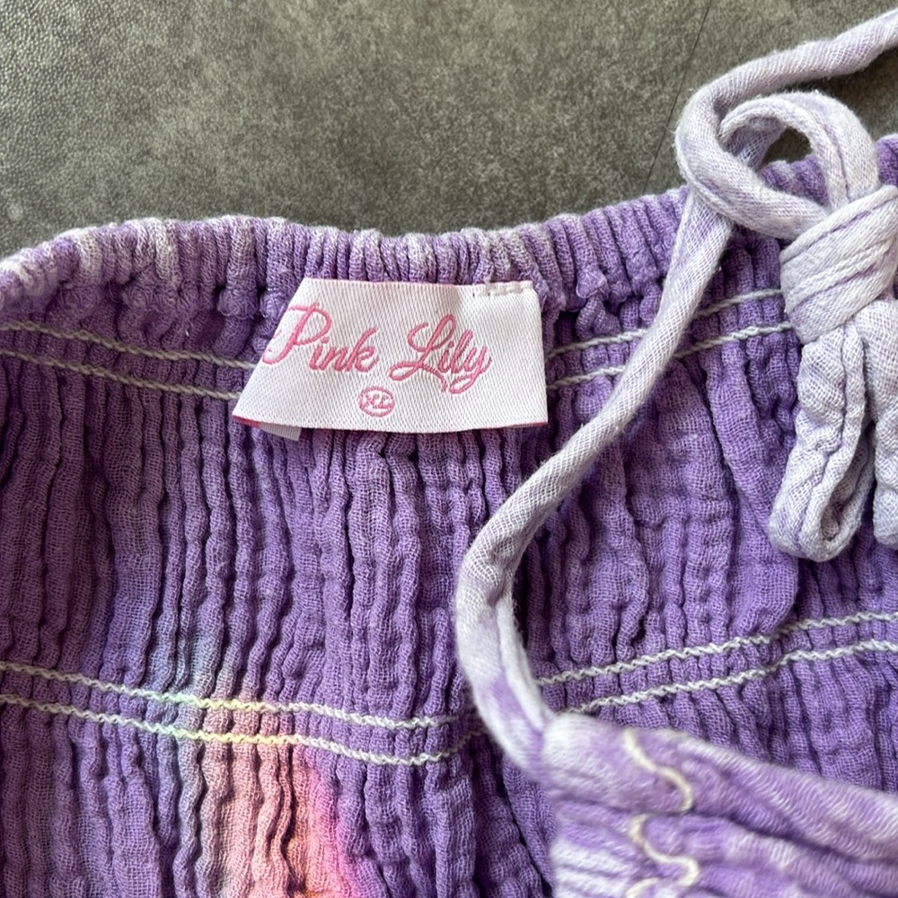 Pink Lily Jump For Joy Lavender Gauze Jumpsuit - XL - Picture 3 of 4